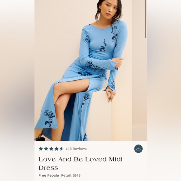 Free People Midi Dress. Size Medium. Retails for $148 - Picture 4 of 6